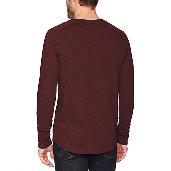 Goodthreads Henley Burgundy Wine Slub Cotton M - Picture 4 of 5